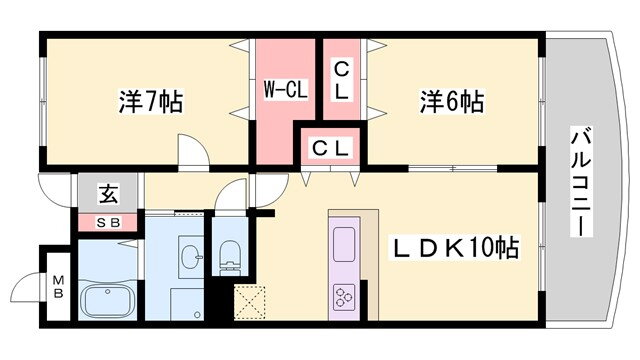 エレガント・北条 3階 2LDK 賃貸物件詳細
