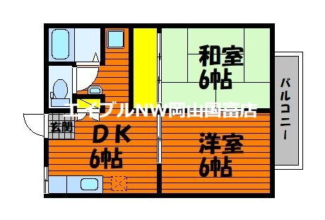 岡山県岡山市東区瀬戸町二日市 万富駅 2DK アパート 賃貸物件詳細