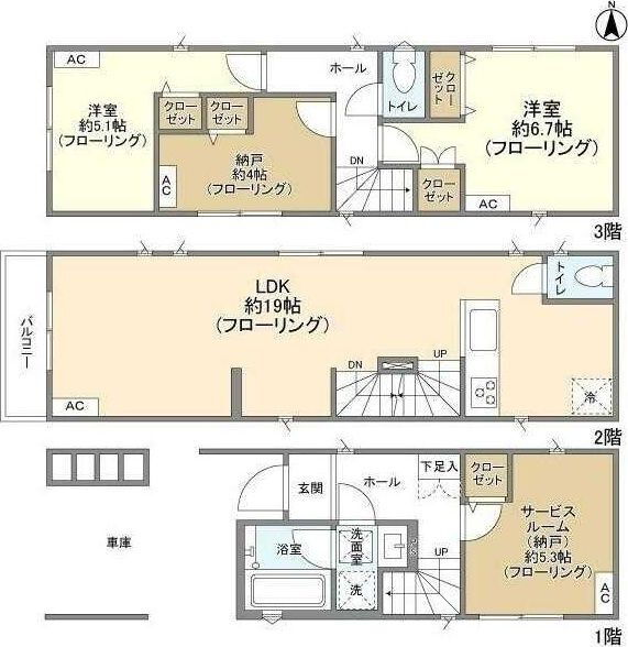 神奈川県川崎市中原区北谷町 平間駅 2SLDK 一戸建て 賃貸物件詳細