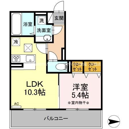 Ｄ－ＲＯＯＭ紅雲町Ｃ 1階 1LDK 賃貸物件詳細