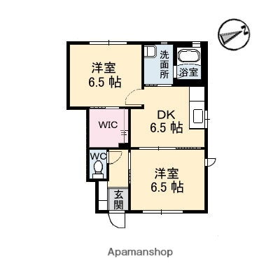 鳥取県米子市上福原６ 米子駅 2DK アパート 賃貸物件詳細