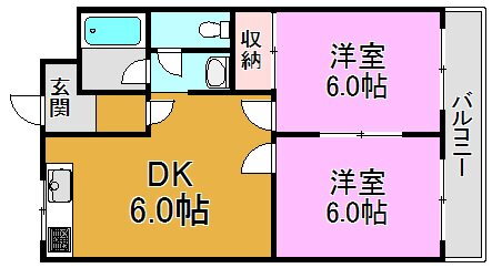 大阪府東大阪市高井田中１ 高井田駅 2DK マンション 賃貸物件詳細