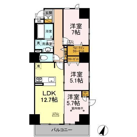 千葉県千葉市中央区新宿２ 千葉駅 3LDK マンション 賃貸物件詳細