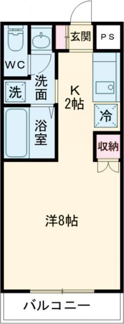 スクエアーメゾン 2階 ワンルーム 賃貸物件詳細