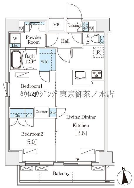 東京都台東区浅草橋５ 浅草橋駅 2LDK マンション 賃貸物件詳細