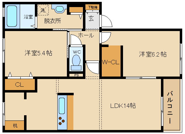 大阪府羽曳野市誉田６ 藤井寺駅 2LDK アパート 賃貸物件詳細