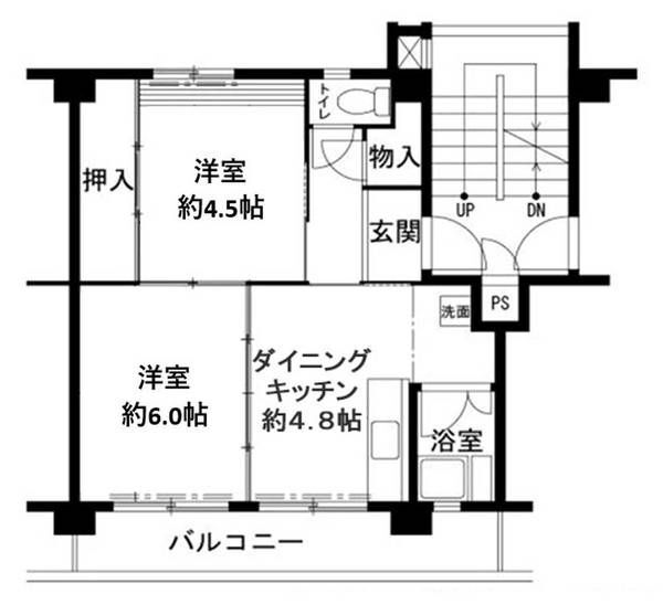 和歌山県和歌山市善明寺 六十谷駅 2DK マンション 賃貸物件詳細