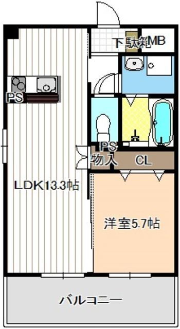 エルフィン昭和橋通 4階 1LDK 賃貸物件詳細