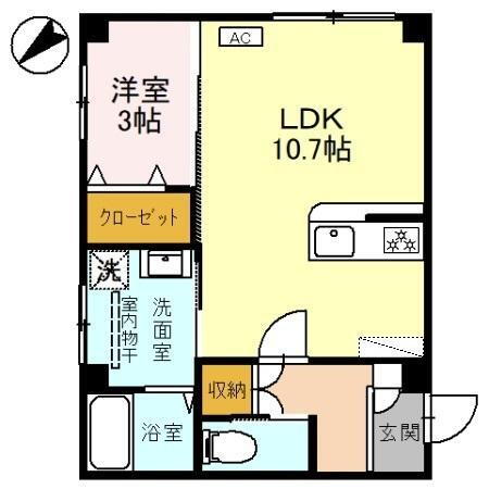 富山県富山市本郷町 上堀駅 1LDK アパート 賃貸物件詳細