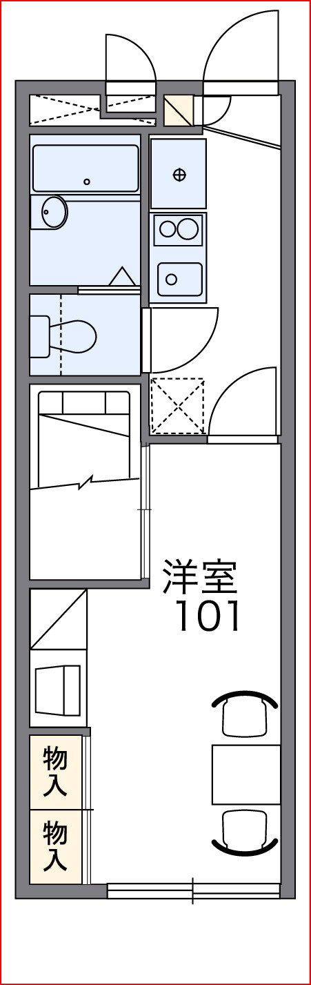 ＭＯＡ 2階 1K 賃貸物件詳細