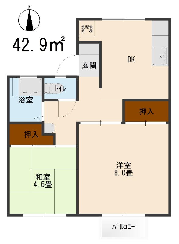 群馬県高崎市緑町２ 高崎問屋町駅 1LDK アパート 賃貸物件詳細