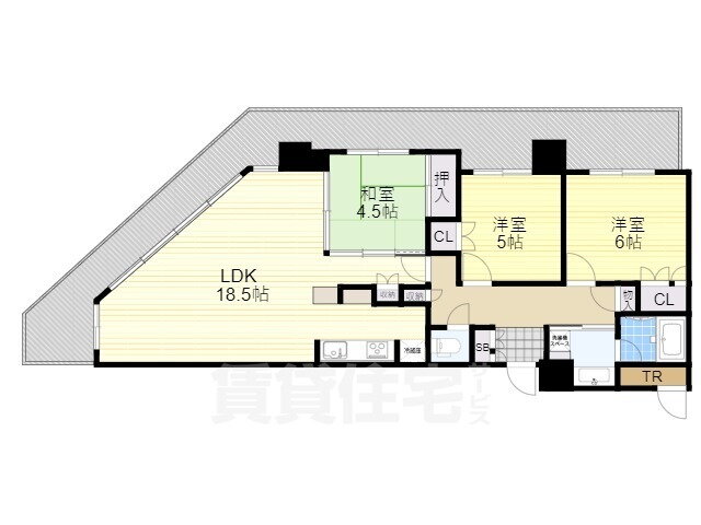 大阪府大阪市天王寺区筆ケ崎町 大阪上本町駅 3LDK マンション 賃貸物件詳細