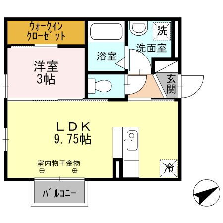 サムポワール 2階 1LDK 賃貸物件詳細