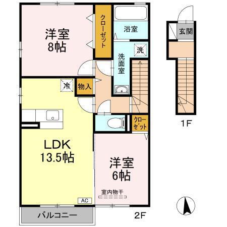 愛媛県松山市馬木町 伊予和気駅 2LDK アパート 賃貸物件詳細
