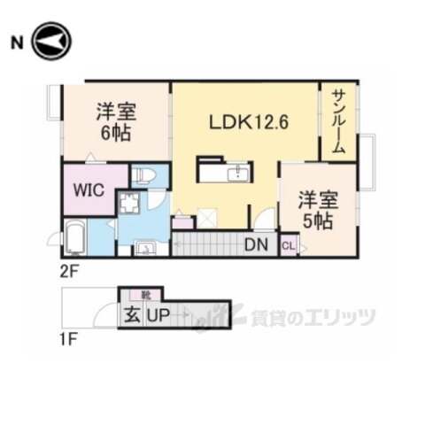 ルミエール大東１ 2階 2LDK 賃貸物件詳細