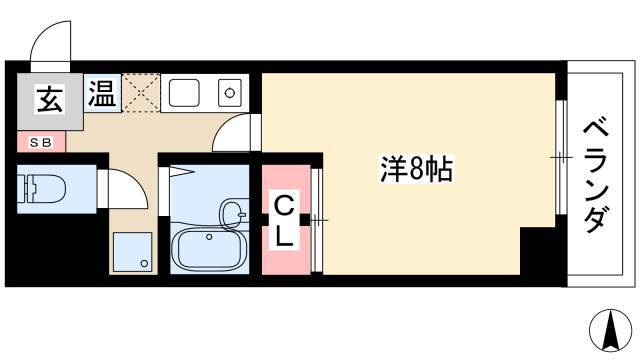 愛知県名古屋市東区泉２ 高岳駅 1K マンション 賃貸物件詳細
