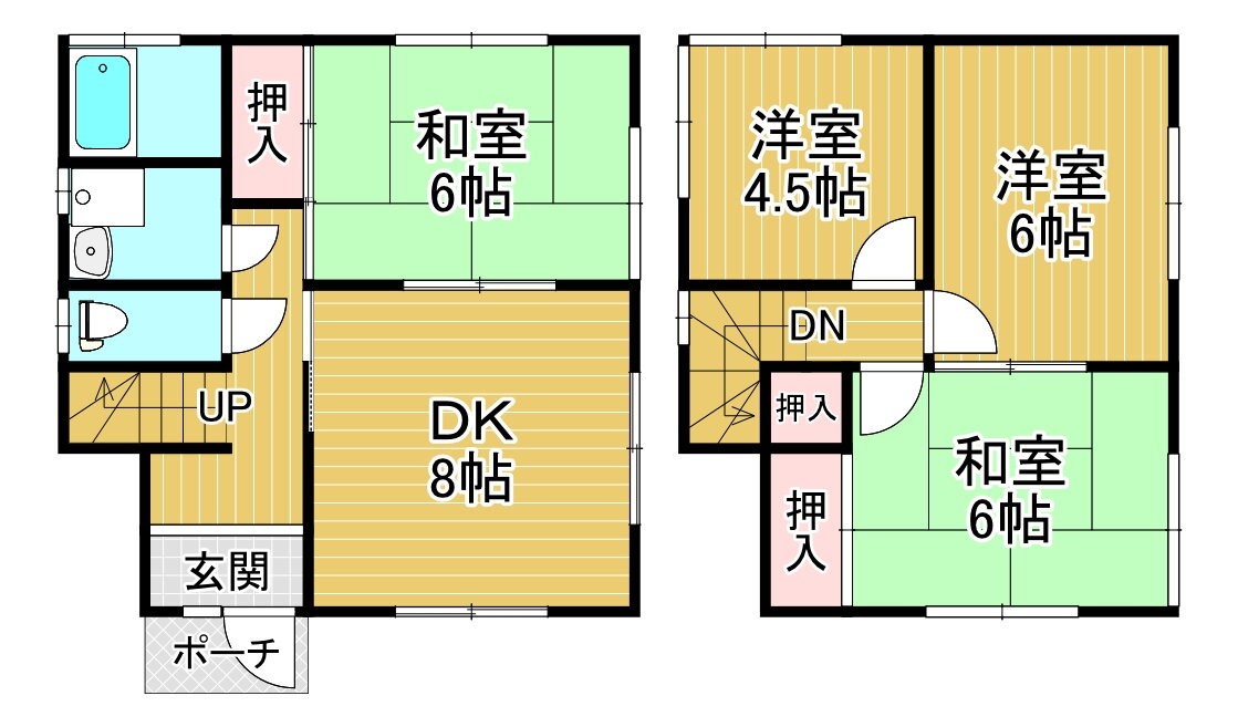 奈良県奈良市六条西２ 西ノ京駅 4DK 一戸建て 賃貸物件詳細