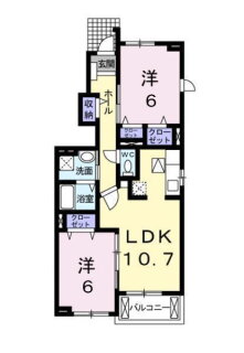 愛媛県松山市空港通３ 土居田駅 2LDK アパート 賃貸物件詳細