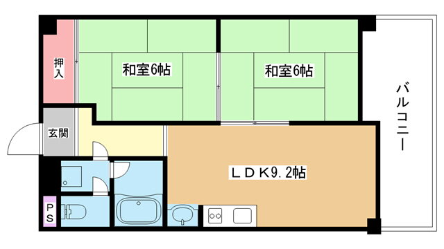 大阪府豊中市南桜塚４ 岡町駅 2LDK マンション 賃貸物件詳細