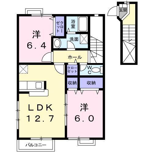 香川県丸亀市三条町 2LDK アパート 賃貸物件詳細