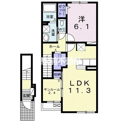 佐賀県鳥栖市桜町 田代駅 1LDK アパート 賃貸物件詳細