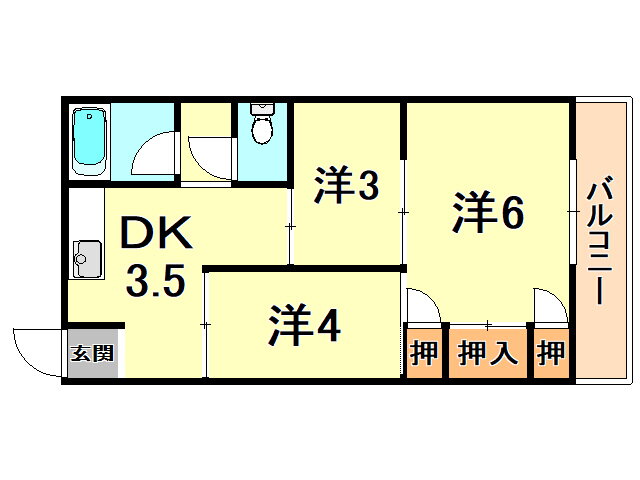 兵庫県神戸市灘区高羽町１ 六甲駅 3K マンション 賃貸物件詳細
