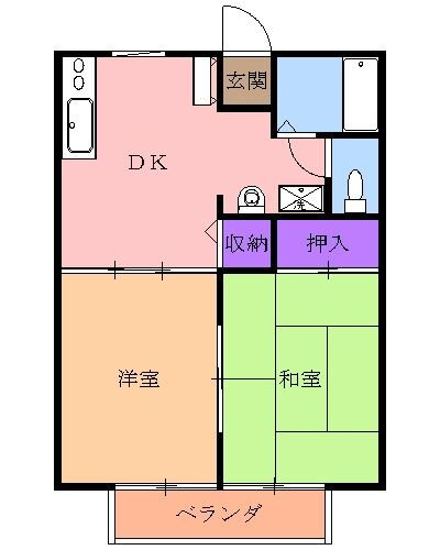 栃木県宇都宮市下岡本町 岡本駅 2DK アパート 賃貸物件詳細