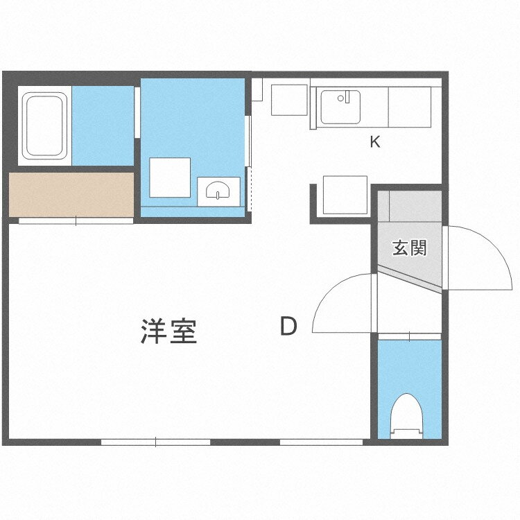 グローリア南１０条 4階 1DK 賃貸物件詳細