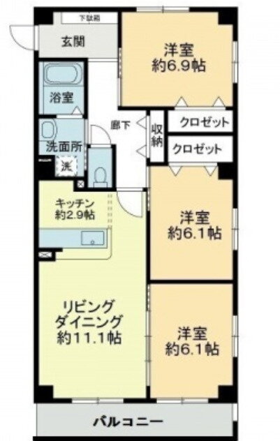 フォブールインフィニＩ 3階 3LDK 賃貸物件詳細