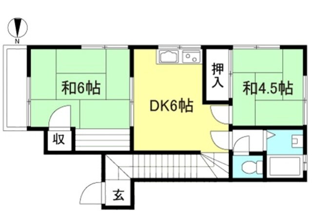 神奈川県川崎市多摩区菅北浦３ 京王稲田堤駅 2DK アパート 賃貸物件詳細