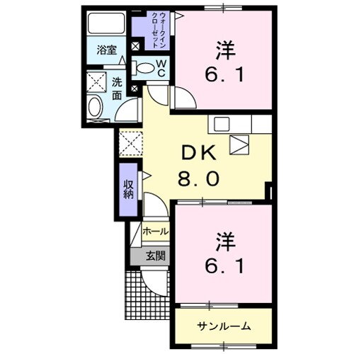 福岡県三井郡大刀洗町大字鵜木 今隈駅 2DK アパート 賃貸物件詳細