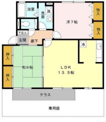 クレールプラザ立花Ｂ棟 2階 2LDK 賃貸物件詳細