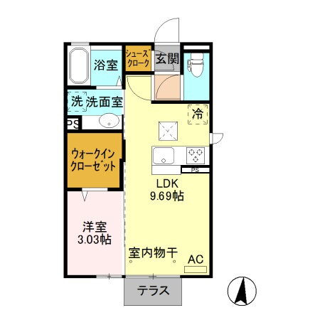 栃木県佐野市北茂呂町 佐野市駅 1LDK アパート 賃貸物件詳細