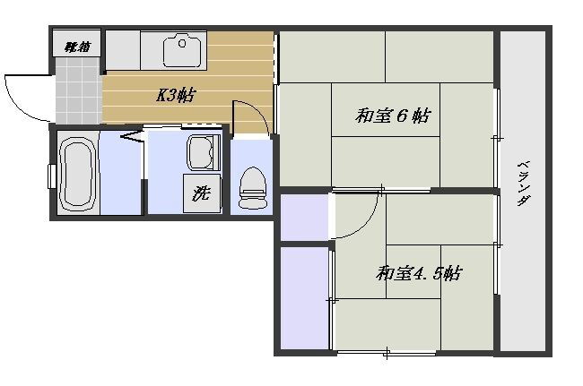 鹿児島県鹿児島市西坂元町 鹿児島駅 2K アパート 賃貸物件詳細