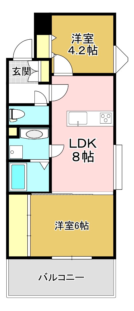 レジェンド桜 3階 2DK 賃貸物件詳細