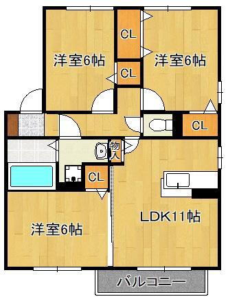 福岡県宮若市竹原 直方駅 3LDK アパート 賃貸物件詳細