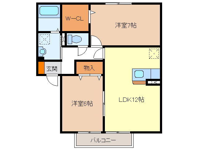 三重県津市上浜町６ 江戸橋駅 2LDK アパート 賃貸物件詳細