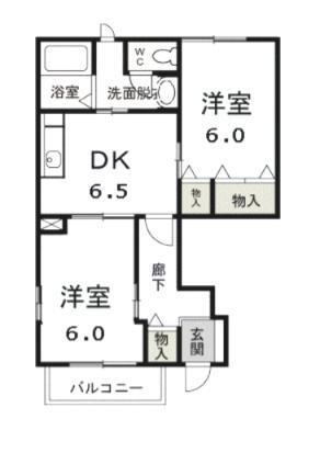 群馬県高崎市下佐野町 佐野のわたし駅 2DK アパート 賃貸物件詳細