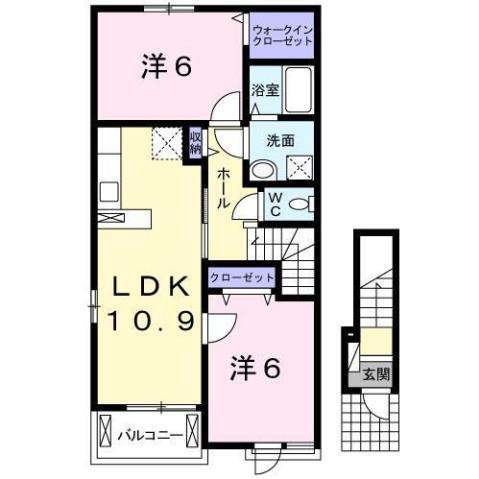 広島県福山市駅家町大字上山守 駅家駅 2LDK アパート 賃貸物件詳細
