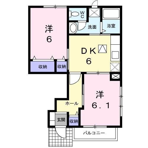 栃木県那須塩原市一区町 野崎駅 2DK アパート 賃貸物件詳細