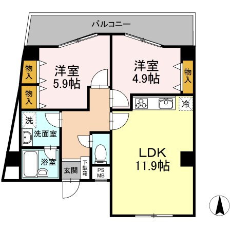 愛知県名古屋市東区泉２ 高岳駅 2LDK マンション 賃貸物件詳細