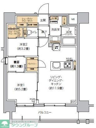 リビオメゾン芝浦 13階 2LDK 賃貸物件詳細