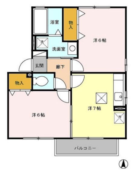 神奈川県厚木市戸田 本厚木駅 2DK アパート 賃貸物件詳細