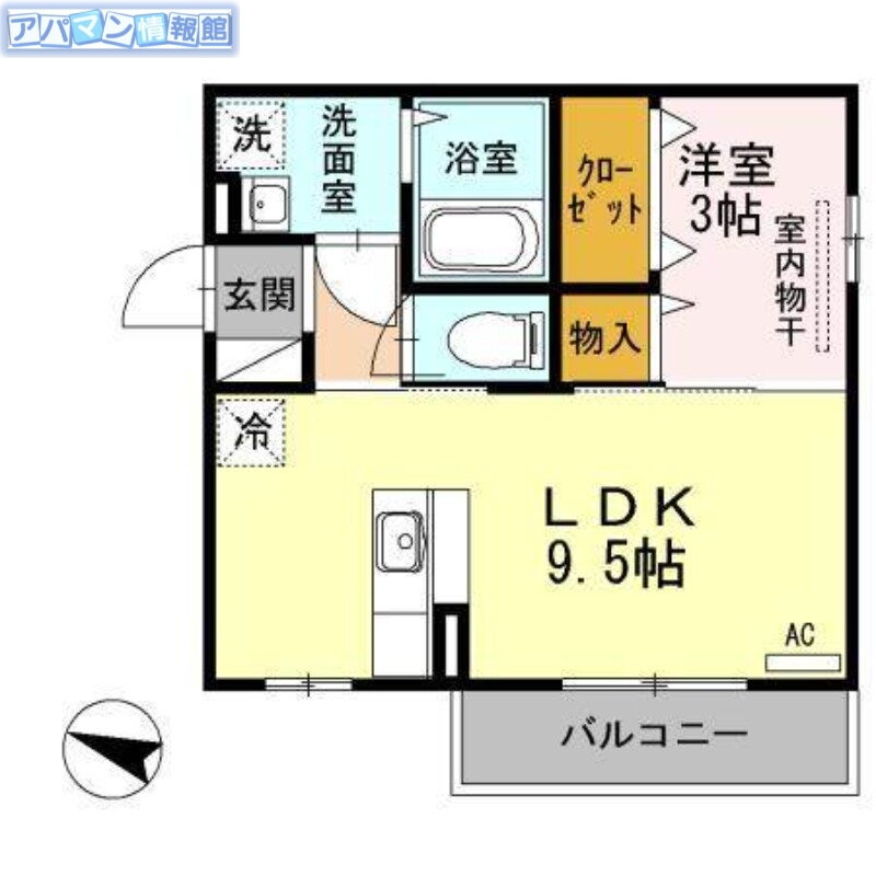 新潟県新潟市西区小新１ 青山駅 1LDK アパート 賃貸物件詳細