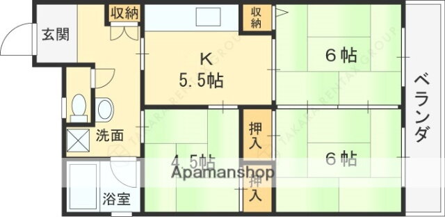 大阪府東大阪市友井５ 弥刀駅 3K マンション 賃貸物件詳細