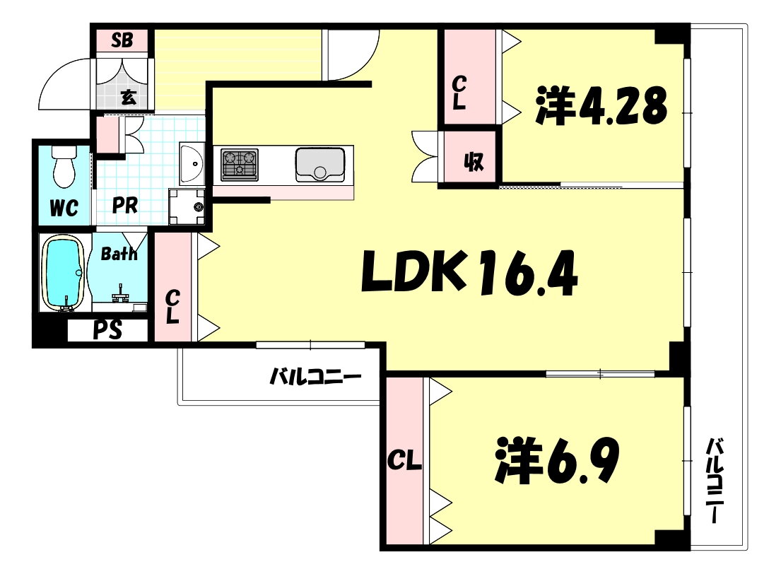 兵庫県神戸市兵庫区菊水町１０ 長田駅 2LDK マンション 賃貸物件詳細