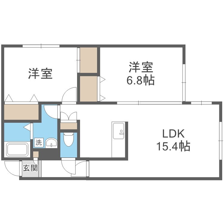 ハピネス西宮の沢 4階 2LDK 賃貸物件詳細