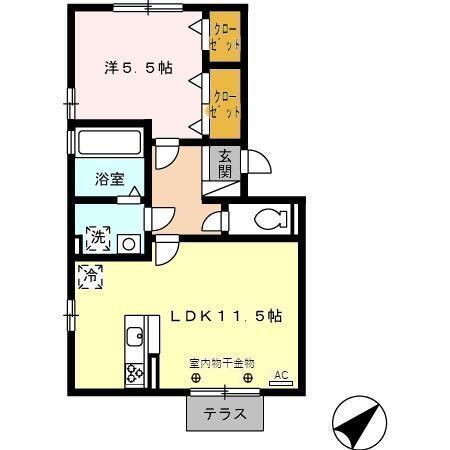 石川県野々市市押野７ 1LDK アパート 賃貸物件詳細
