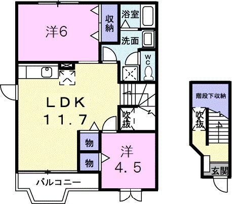 栃木県佐野市堀米町 堀米駅 2LDK アパート 賃貸物件詳細