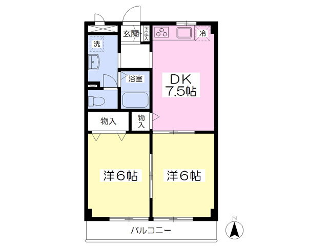 群馬県前橋市関根町３ 群馬総社駅 2DK マンション 賃貸物件詳細